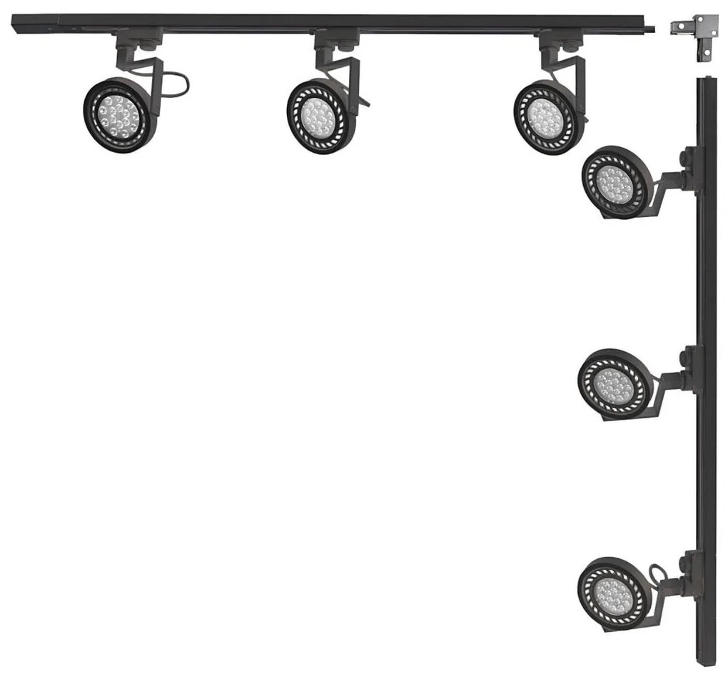 Zuma Line 3579 - Oprawa punktowa w systemie szynowym MASTER 6xGU10/15W/230V czarna