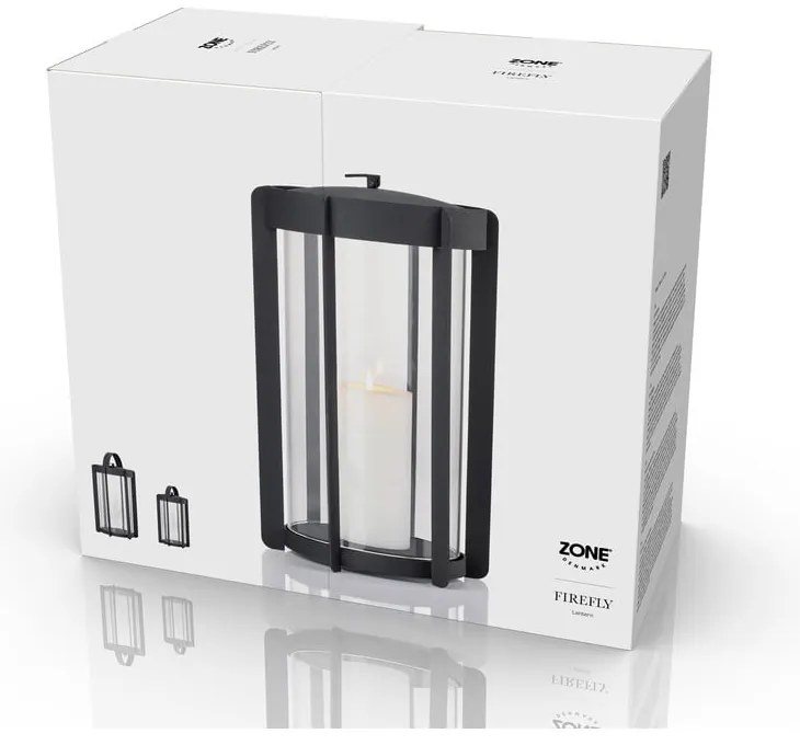 Czarny lampion LED na USB (wysokość 35 cm) Firefly – Zone
