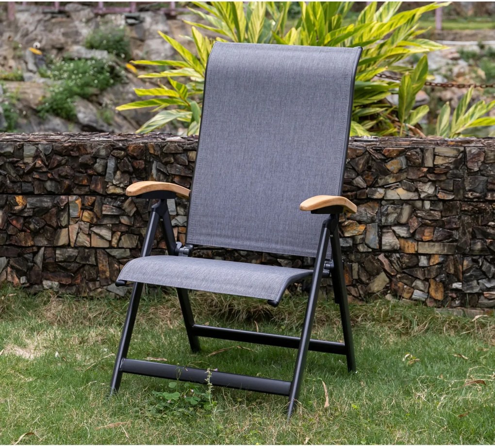 Doppler YELMO teakowe regulowane krzesło ogrodowe