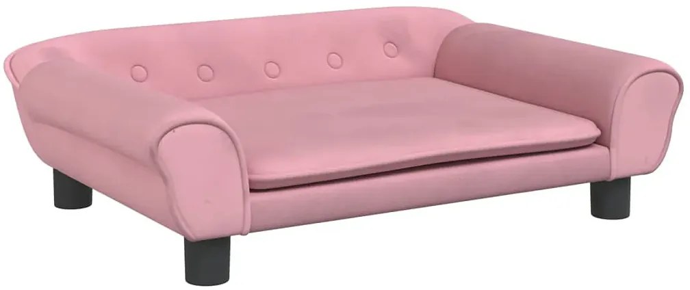 Różowa aksamitna kanapa dla dziewczynki D1-R70