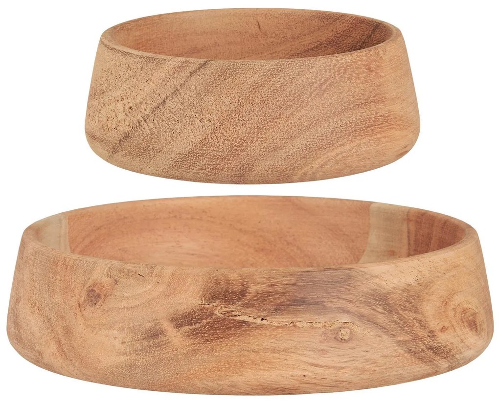Zestaw 2 misek z drewna akacjowego ACACIA WOOD