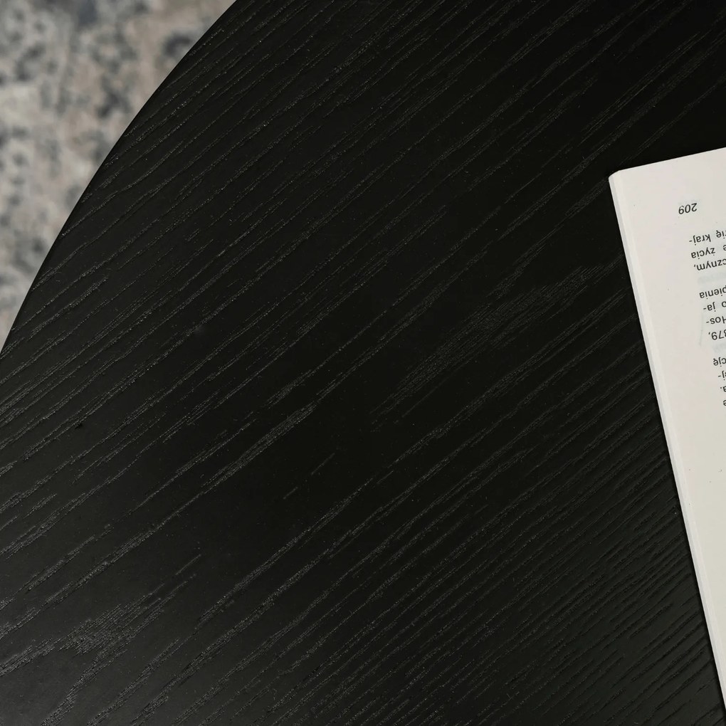 Stolik Kawowy HOPE MAX 80 cm Czarny Nowoczesny Loft