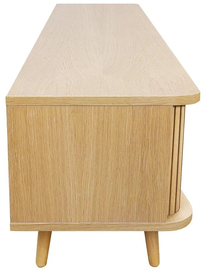 Szafka pod TV w dekorze dębu w naturalnym kolorze 178x50x40 cm Rove – Woodman