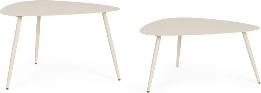 Stalowe stoliki ogrodowe zestaw 2 szt. 73,5x77,5 cm Yvonne – Bizzotto