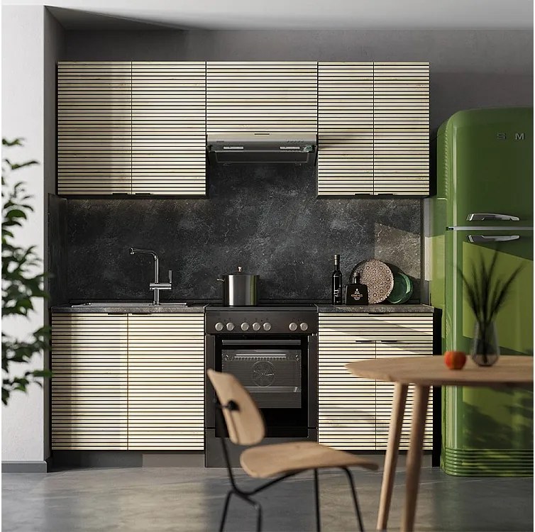 Aneks kuchenny panel dębowy/antracyt 200x46x81.6 fame-line