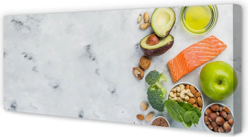 Zdjęcie na płótnie Zdrowy Posiłek z Łososiem
