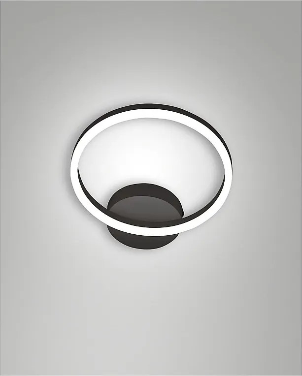 GIOTTO nowoczesna lampa sufitowa LED 18W czarna 3508-21-101 Fabas Luce