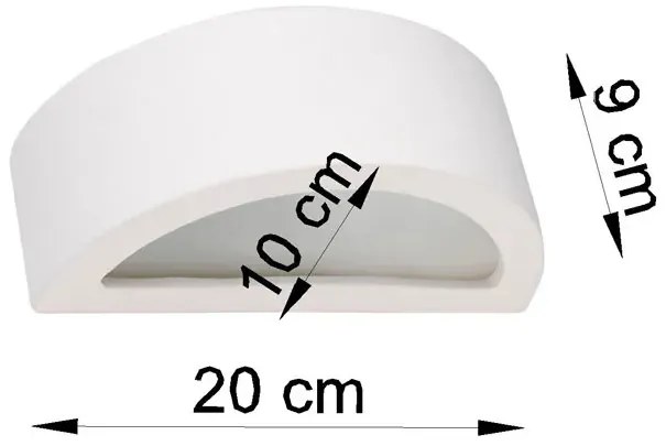 Biały ceramiczny minimalistyczny kinkiet H2-F14
