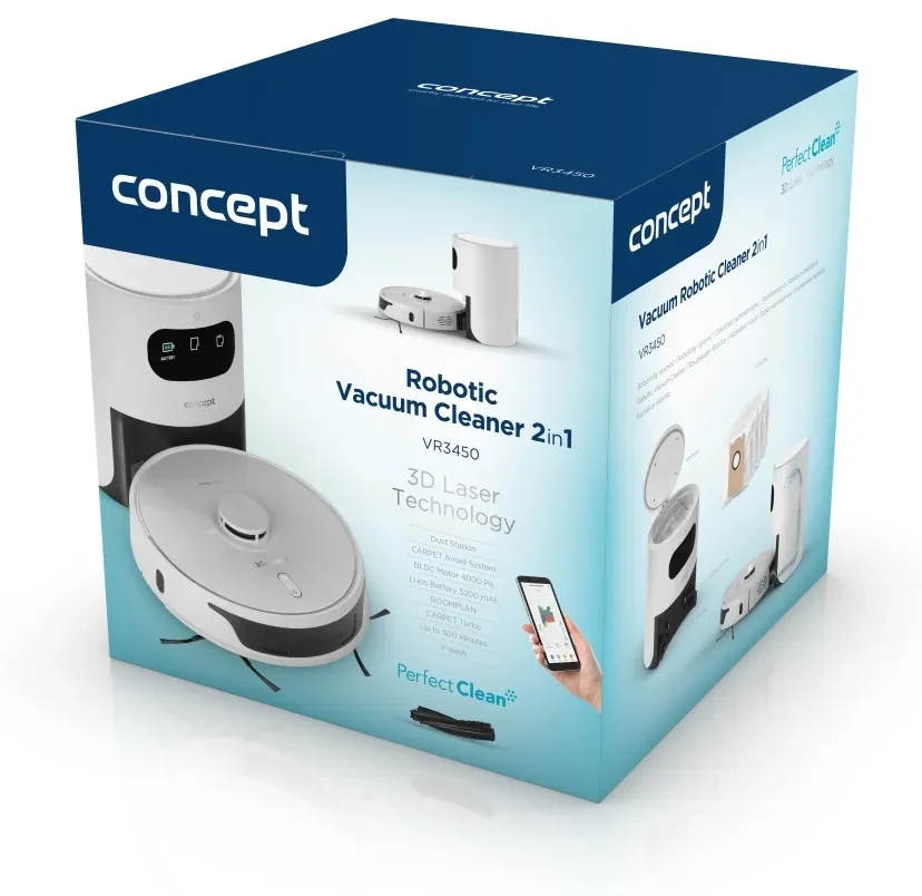 Concept VR3450 Odkurzacz automatyczny z mopem 2w1 Perfect Clean