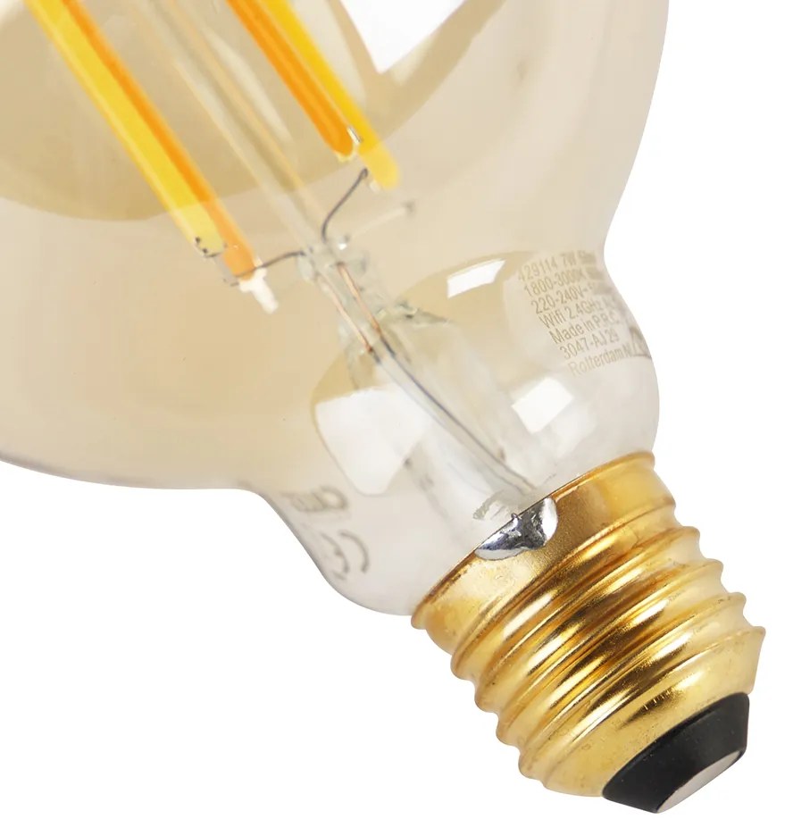 Zestaw 3 inteligentnych żarówek LED E27 z regulacją temperatury barwowej G95 Goldline 7W 806lm 1800K - 3000K