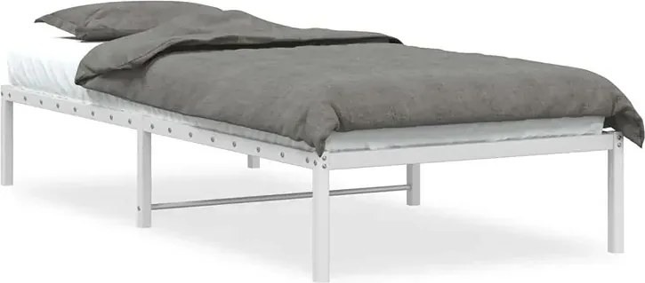 Łóżko jednoosobowe biały metal 90x200 cm L7-Z64
