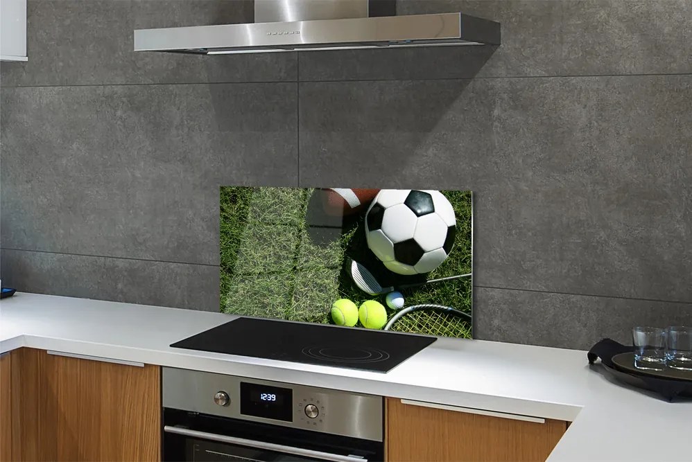 Szklany Panel Sprzęt do Tenisa na Trawie