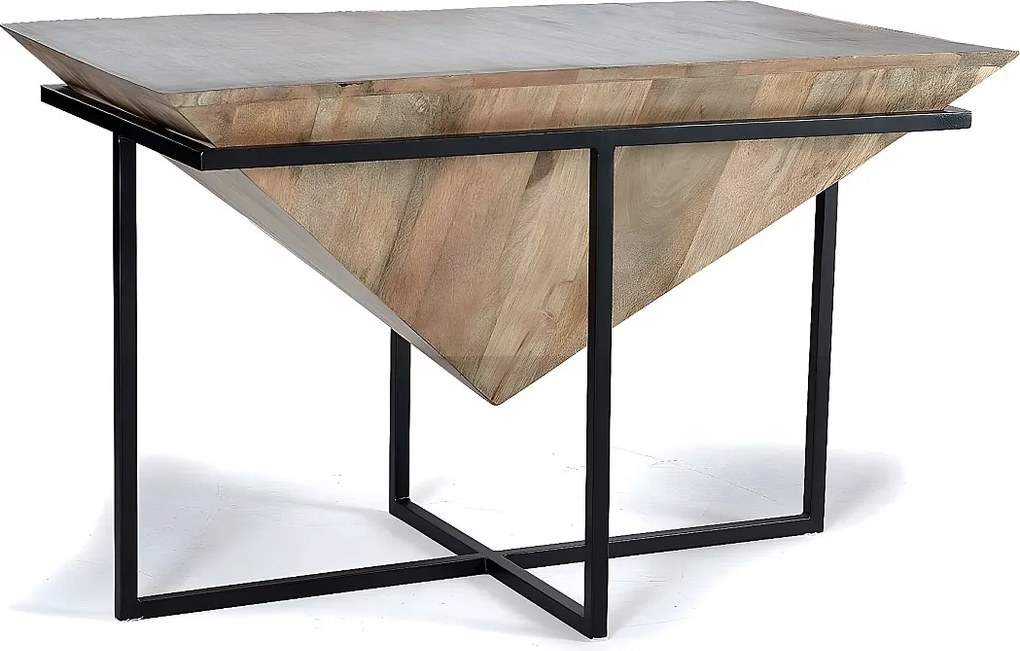 Podstawa stołu z drewna manguier i metalu