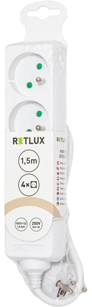 Retlux RPC 06 Przedłużacz, 4 gniazda, 1,5 m