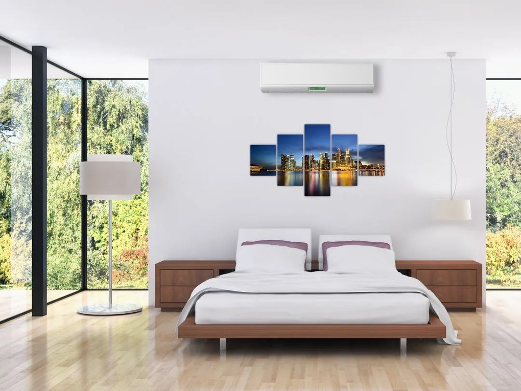 Obraz miasta nocą (125x70 cm)