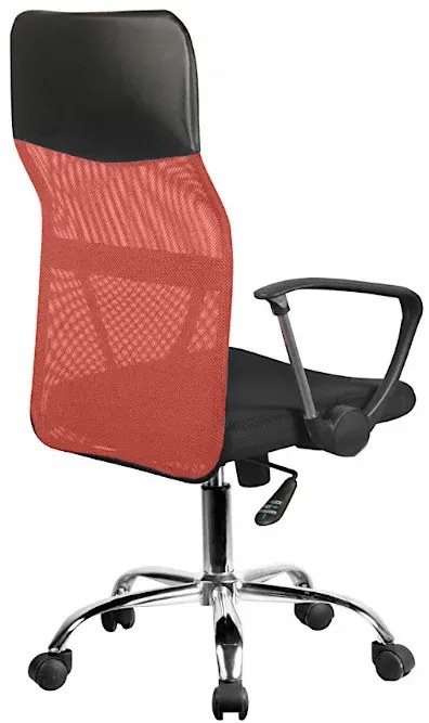 Czerwony ergonomiczny fotel obrotowy - Bevo
