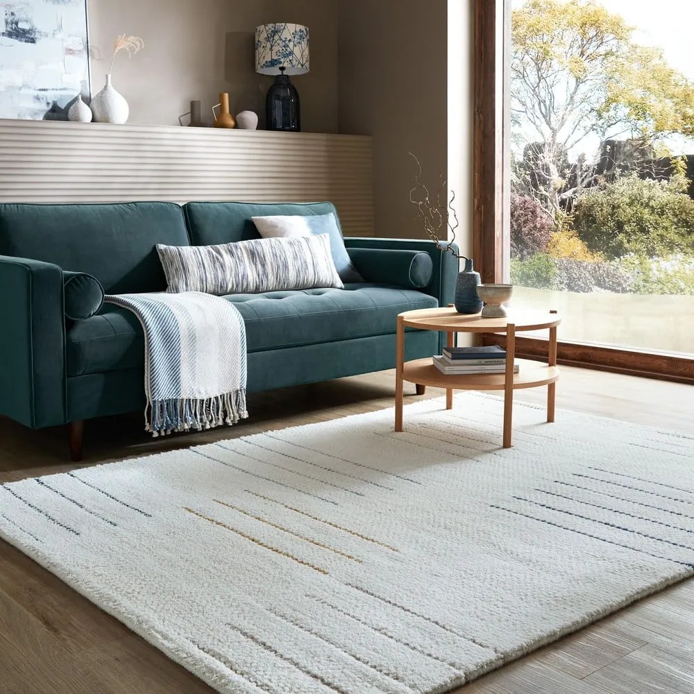 Kremowy wełniany dywan tkany ręcznie 160x230 cm Dottie Geometric – Flair Rugs