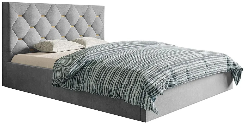 Dwuosobowe łóżko z zagłówkiem 140x200 Noble 3X - 36 kolorów