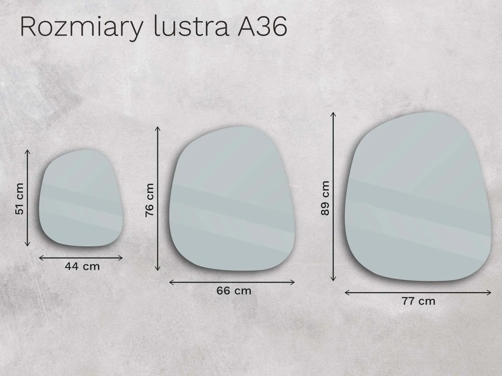 Organiczne lustro LED z oświetleniem A36