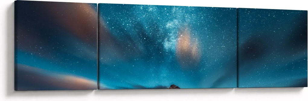 Obraz niebieskiej drogi mlecznej (170x50 cm)
