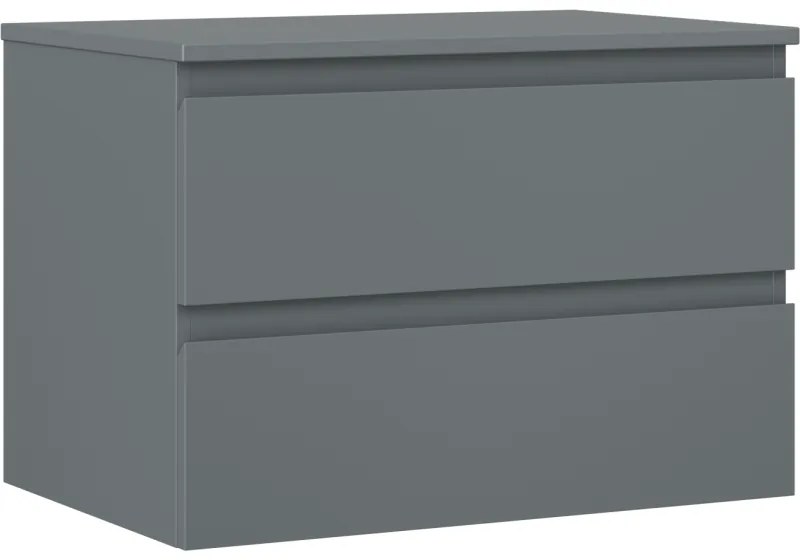 Mexen Orio szafka łazienkowa podumywalkowa 70 cm z blatem, 2 szuflady, grafit mat - 91A10-07047-2-BFFC66