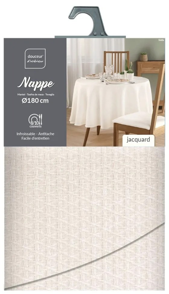 Obrus żakardowy ø 180 cm Stella – douceur d'intérieur