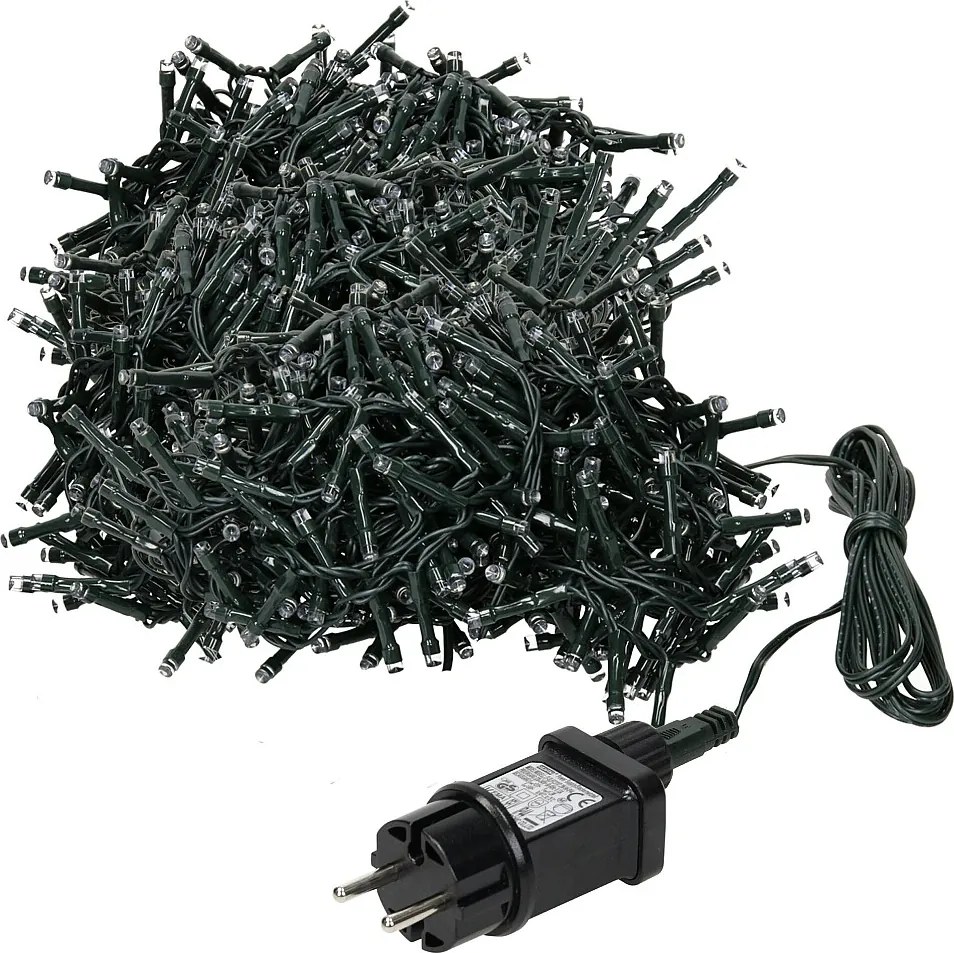 Łańcuch świetlny LED z klastrami Oświetlenie świąteczne Zimna biel Wewnątrz/na zewnątrz 8 m 400 LED