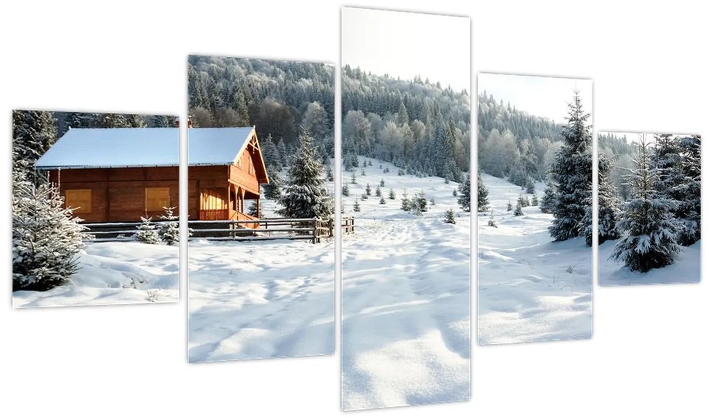 Obraz - Górska chata (125x70 cm)