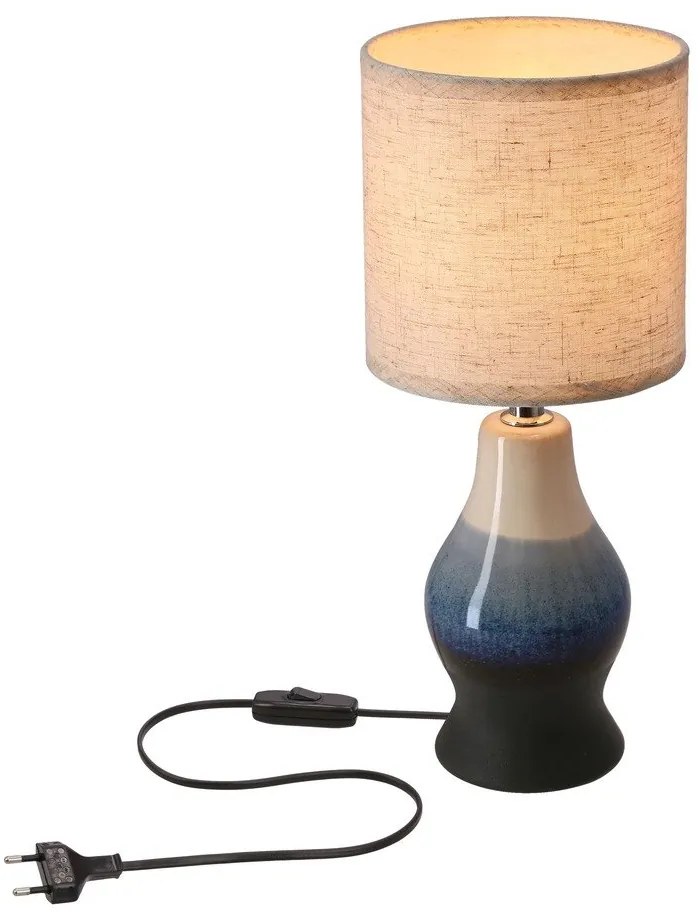 Lampa stołowa z tekstylnym kloszem (wysokość 34 cm) Navia – Candellux Lighting