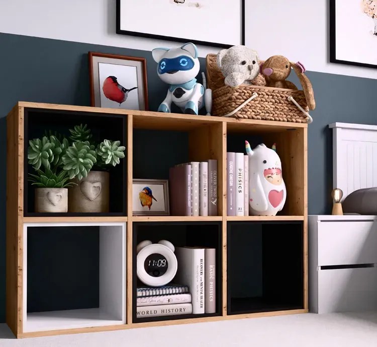 Ażurowy regał do pokoju młodzieżowego dąb artisan A3-C11