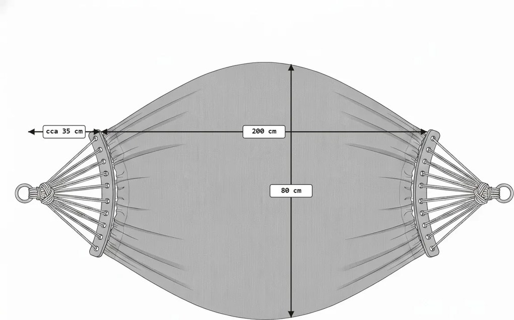 Hamak ZENVIO COMFORT 200x80 cm, pomarańczowy + torba gratis