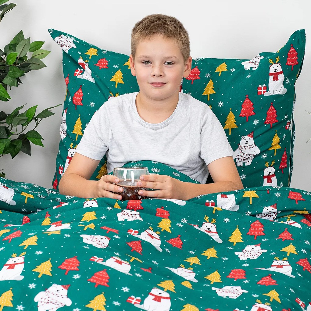 4Home Pościel bawełniana Polar Bear, 140 x 200 cm,70 x 90 cm