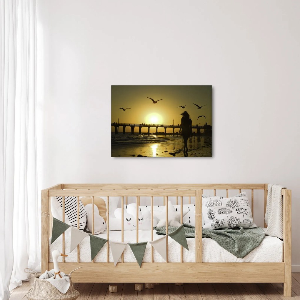 Obraz - Spacer po plaży (70x50 cm)