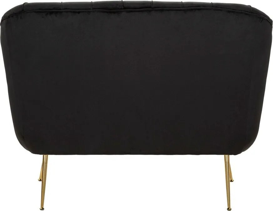 Czarna aksamitna sofa 130 cm Budapest – Mauro Ferretti