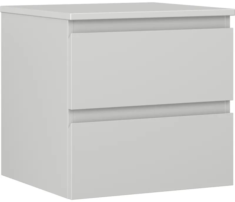 Mexen Orio szafka łazienkowa podumywalkowa 50 cm z blatem, 2 szuflady, szara mat - 91A10-05047-2-BFFC62