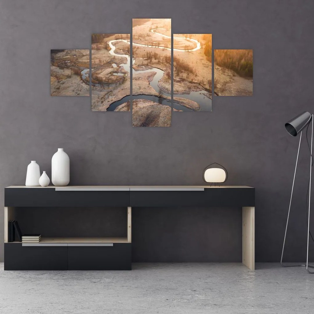 Obraz - Świt nad meandrami (125x70 cm)