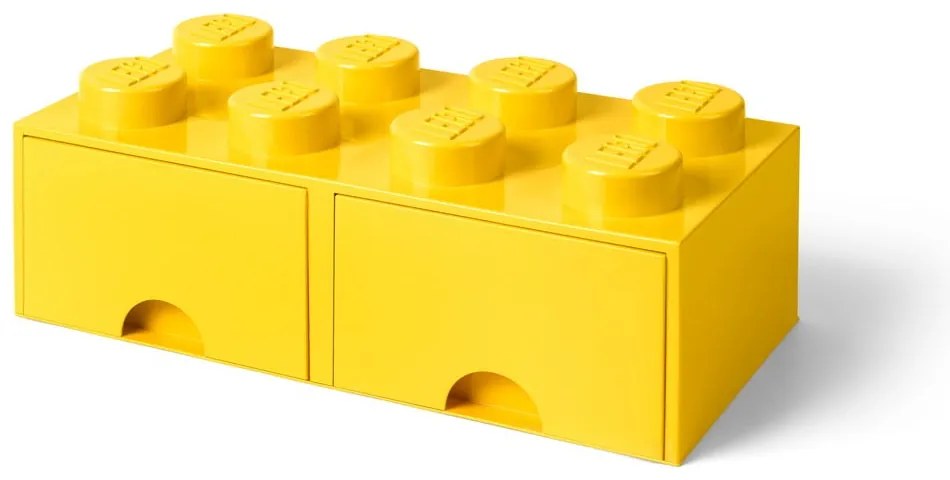Żółty pojemnik z 2 szufladami LEGO®