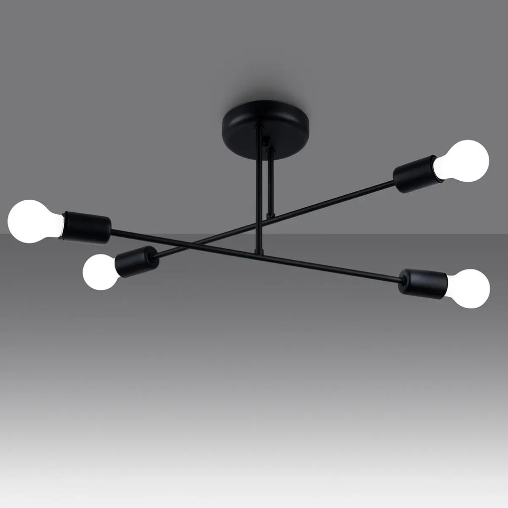 Żyrandol NORAH 4 czarny SOLLUX  LIGHTING