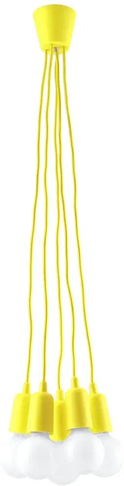Żółta loftowa lampa wisząca - EX543 E4-B69