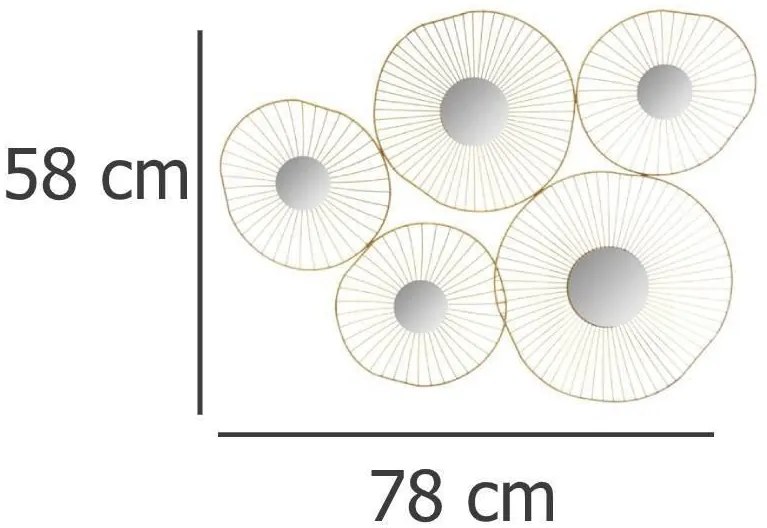 Lustro dekoracyjne WIRED, 78 x 58 cm