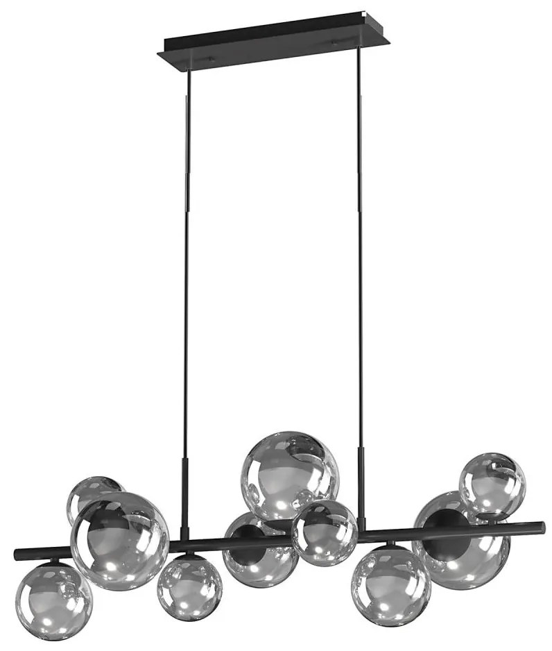 ONLI - Żyrandol na lince PALOMA 10xG9/10W/230V czarny/dymny