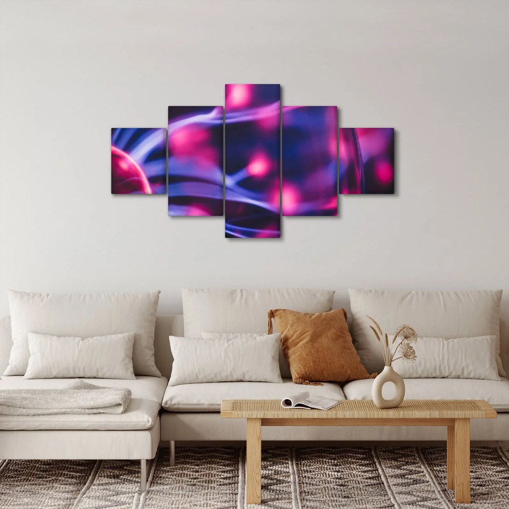 Abstrakcyjny fioletowy obraz (125x70 cm)