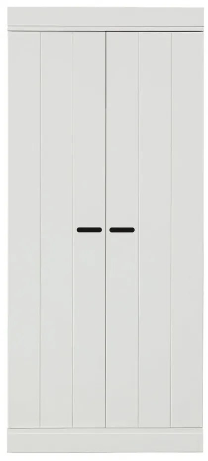 Biała szafa z litego drewna sosnowego 77x175 cm Connect – WOOOD