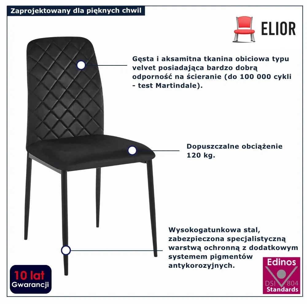 Czarne krzesło tapicerowane  A2-G38