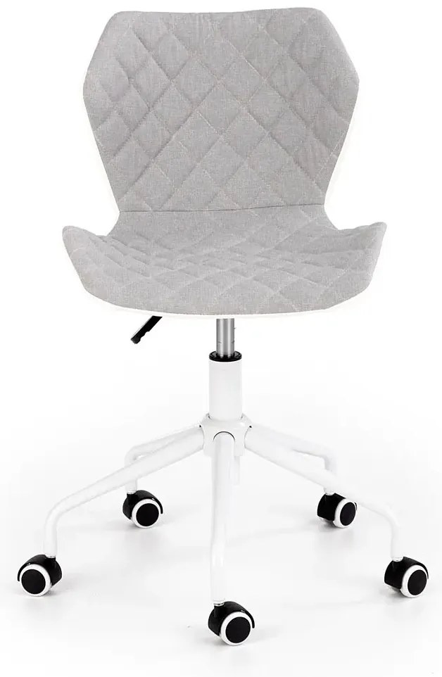 Szary fotel młodzieżowy do biurka na kółkach Z1-P66
