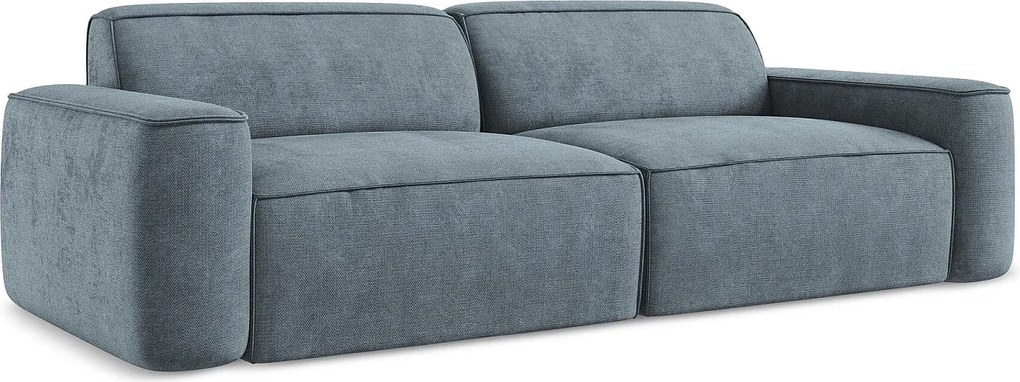 4-osobowa kanapa modułowa - z tkaniny szenilowej - jeans - OMAO