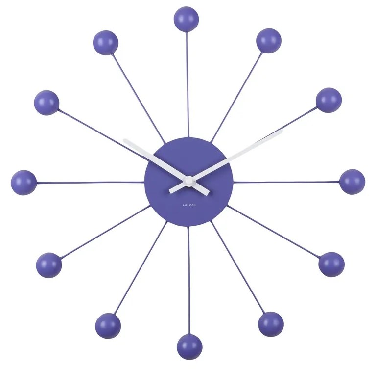 Karlsson 5977PU designerski zegar ścienny fioletowy, średnica 40 cm