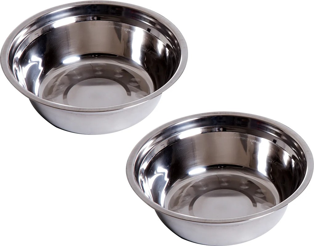 PawHut Miski Podwyższone dla Zwierząt 2 Miski Stal Szlachetna MDF Kawowy dla Psów i Kotów | Aosom PL