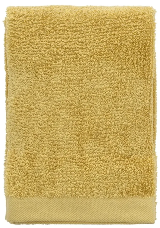 Żółty ręcznik z bawełny organicznej 50x100 cm Comfort – Södahl