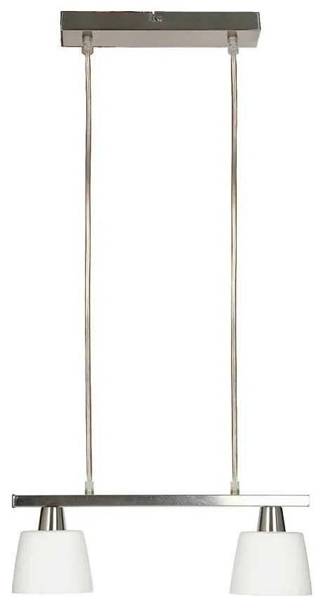 Biała lampa sufitowa ze szklanym kloszem 40x11 cm Hybryda – Candellux Lighting